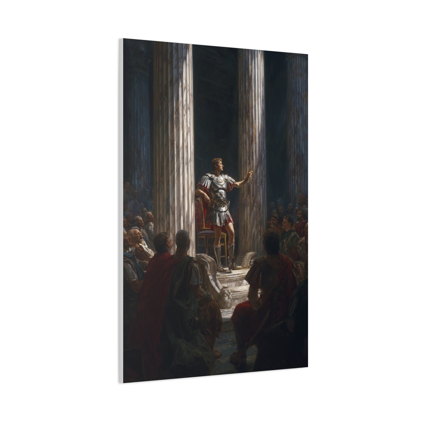 Julius Caesar Addressing The Roman Senate Wall Art & Canvas Print