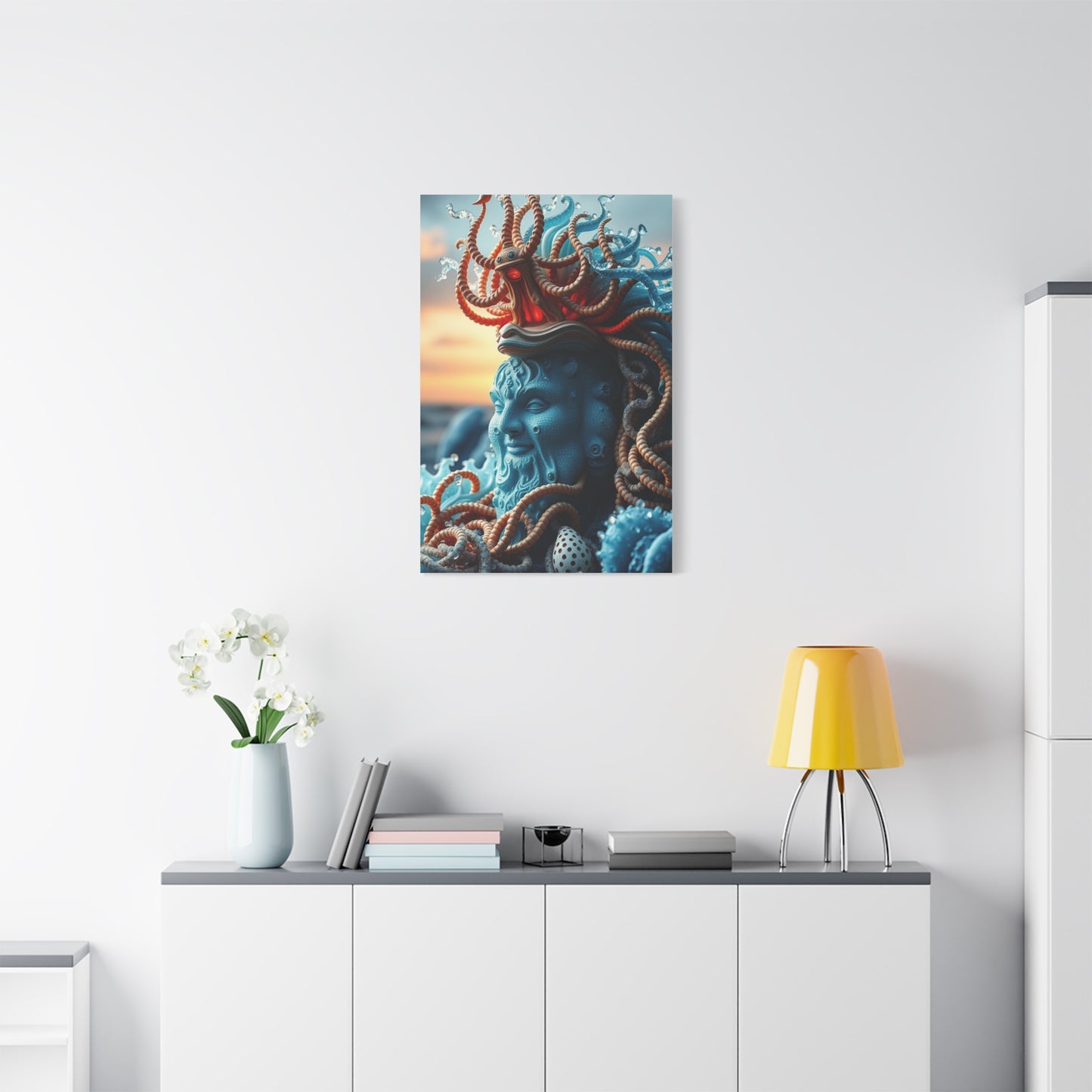 Aquatic Elegance Portrait Wall Art & Canvas Print