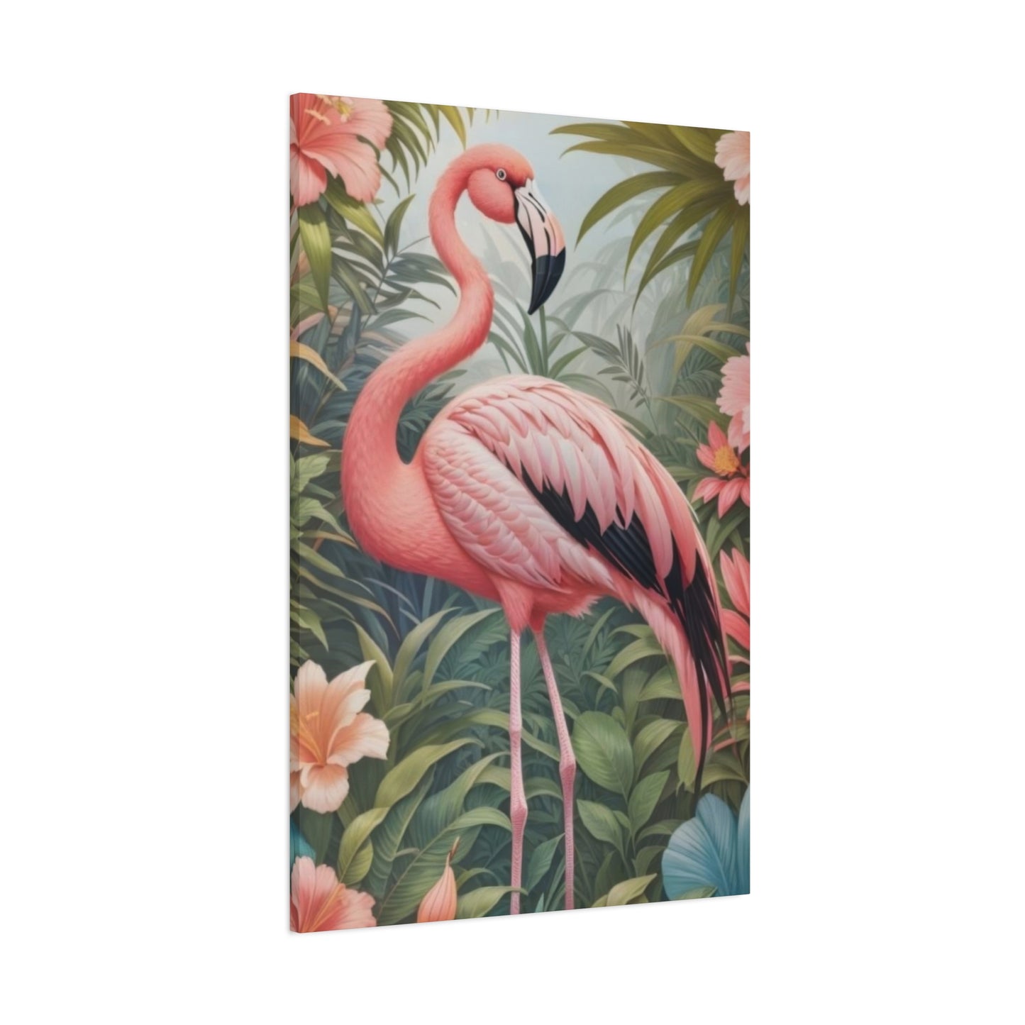 Flamingo In Forest Wall Art & Canvas Prints