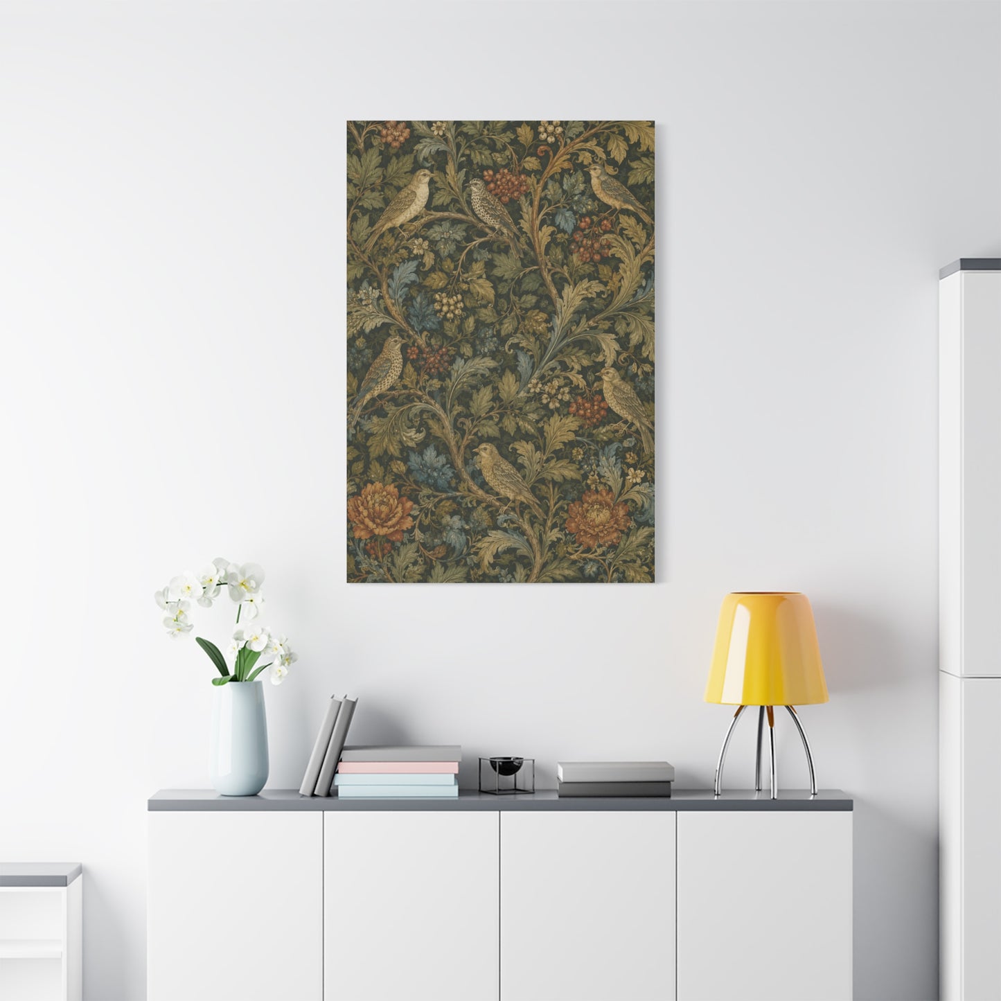 Matthew 6:26 Heritage Botanical Scripture Wall Art & Canvas Print