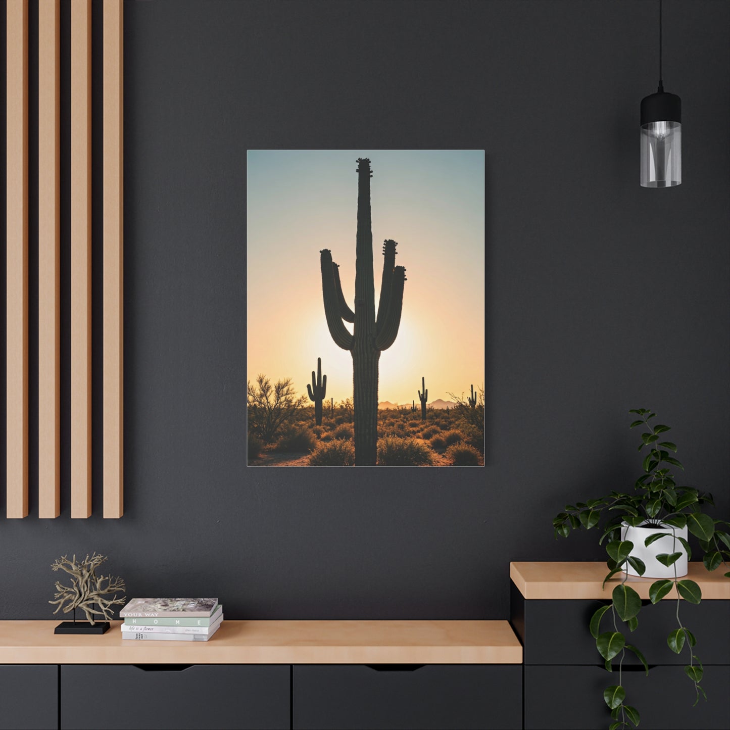 Sunset Saguaro Silhouette Wall Art & Canvas Prints