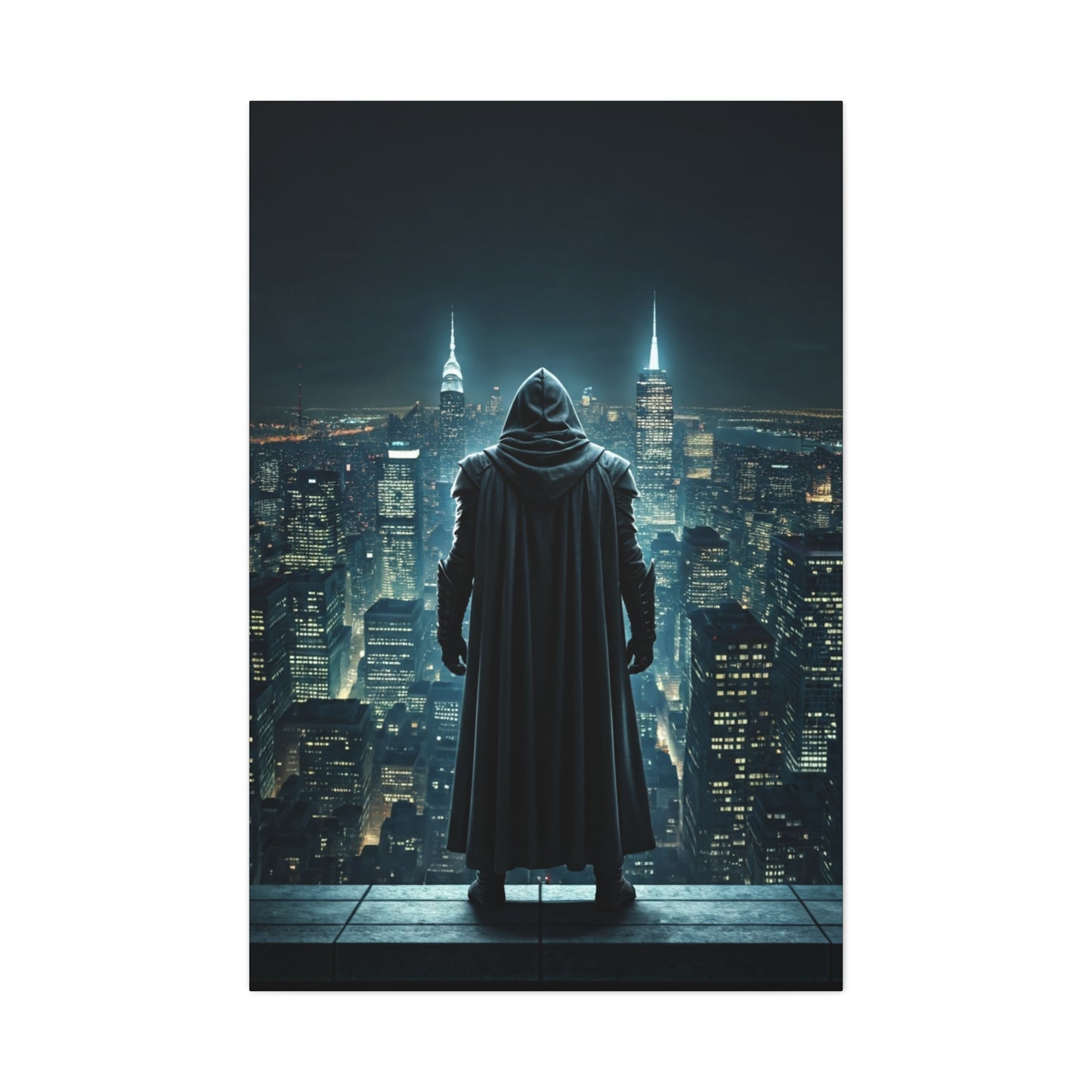 Watcher of the Neon City Wall Art & Canvas Prints