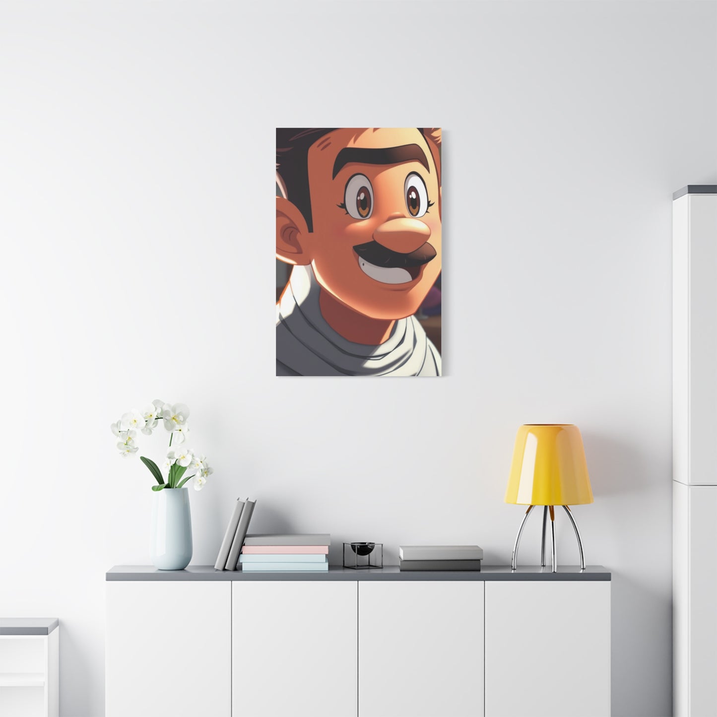 Serene Cartoon Reverie Wall Art & Canvas Print