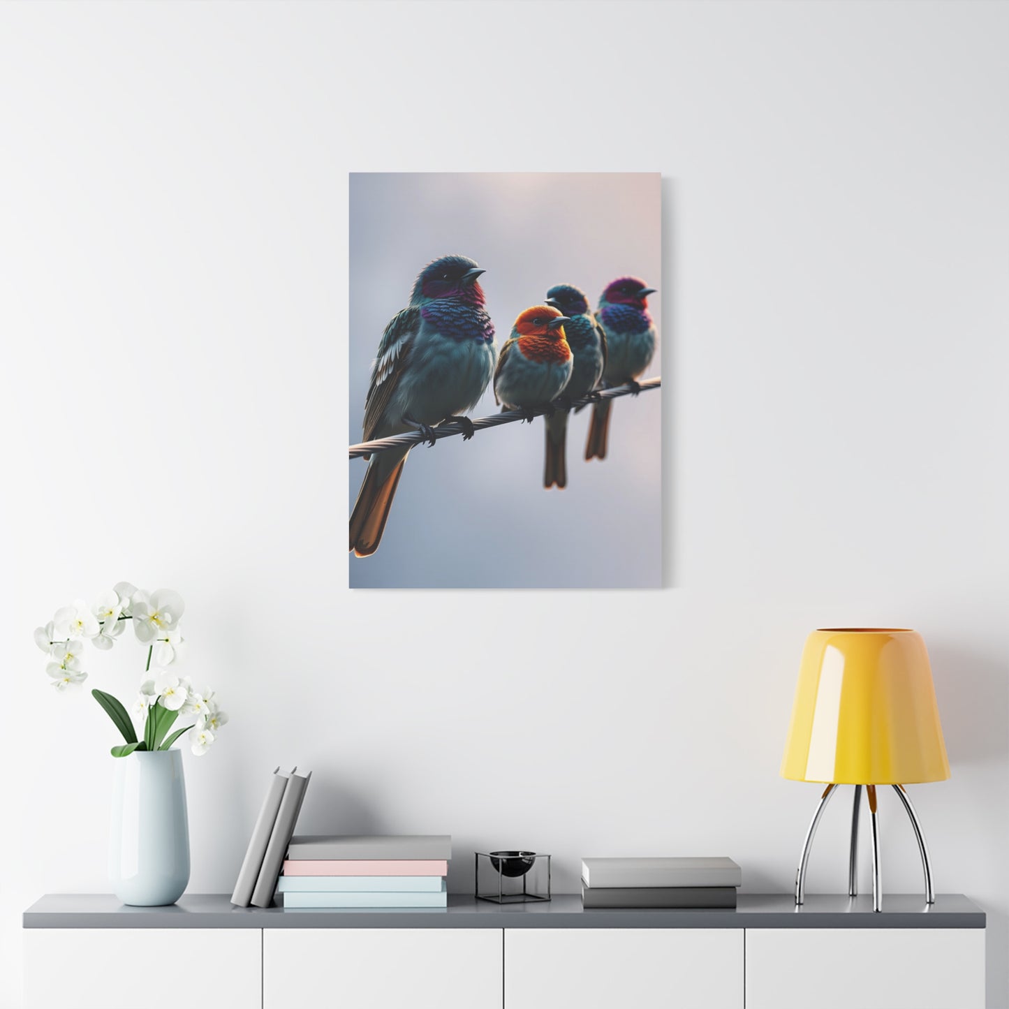 Masterpiece Birds On a Wire Art Vision Wall Art & Canvas Print
