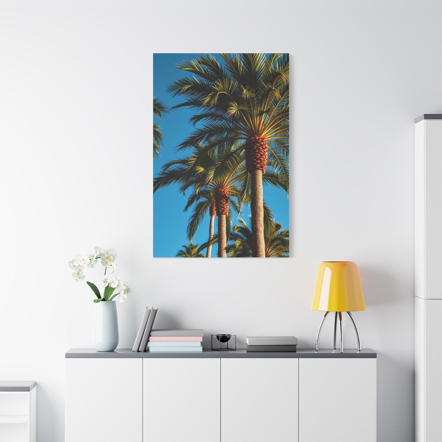Palatial Palms Portrait Wall Art & Canvas Print