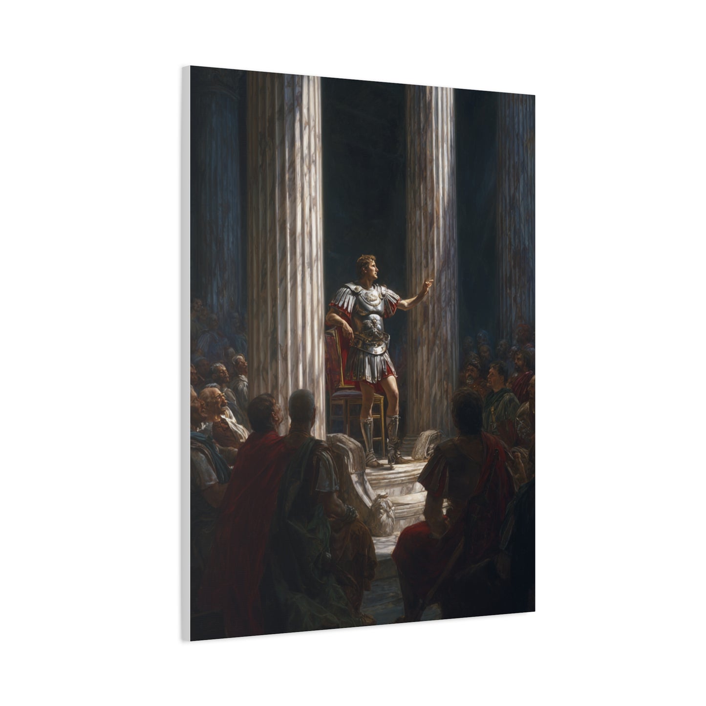 Julius Caesar Addressing The Roman Senate Wall Art & Canvas Print