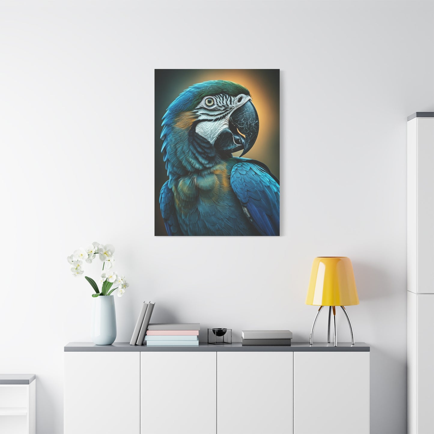 Blue Macaw with Vibrant Feathers Wall Art & Canvas Prints