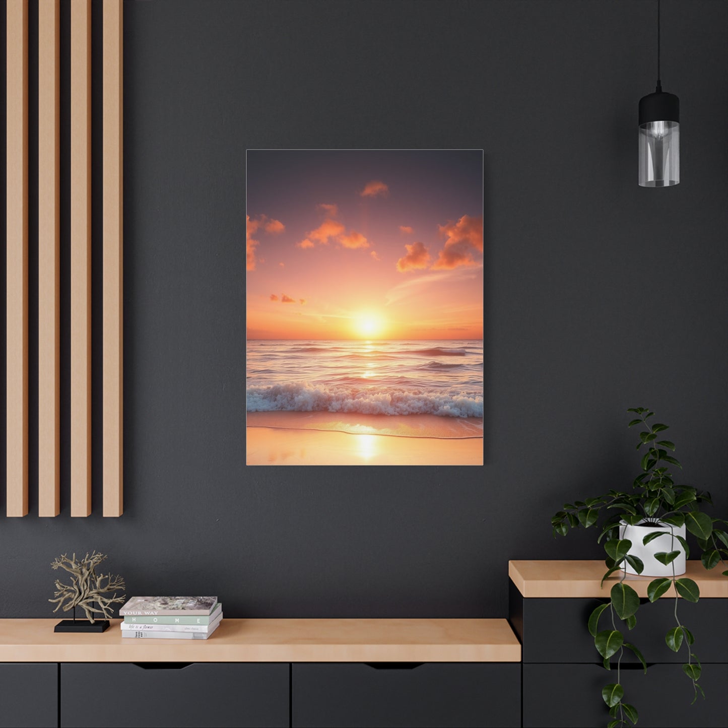 Vision Beach Sunrise and Sunset Art Art Wall Art & Canvas Print