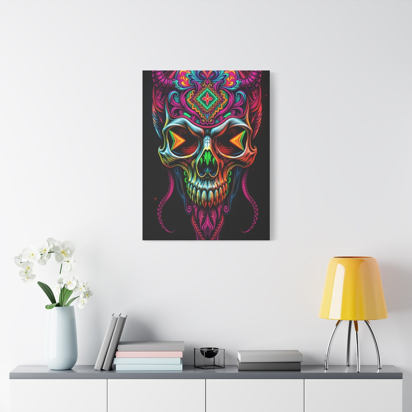 Chimeric Skull Euphoria Wall Art & Canvas Print