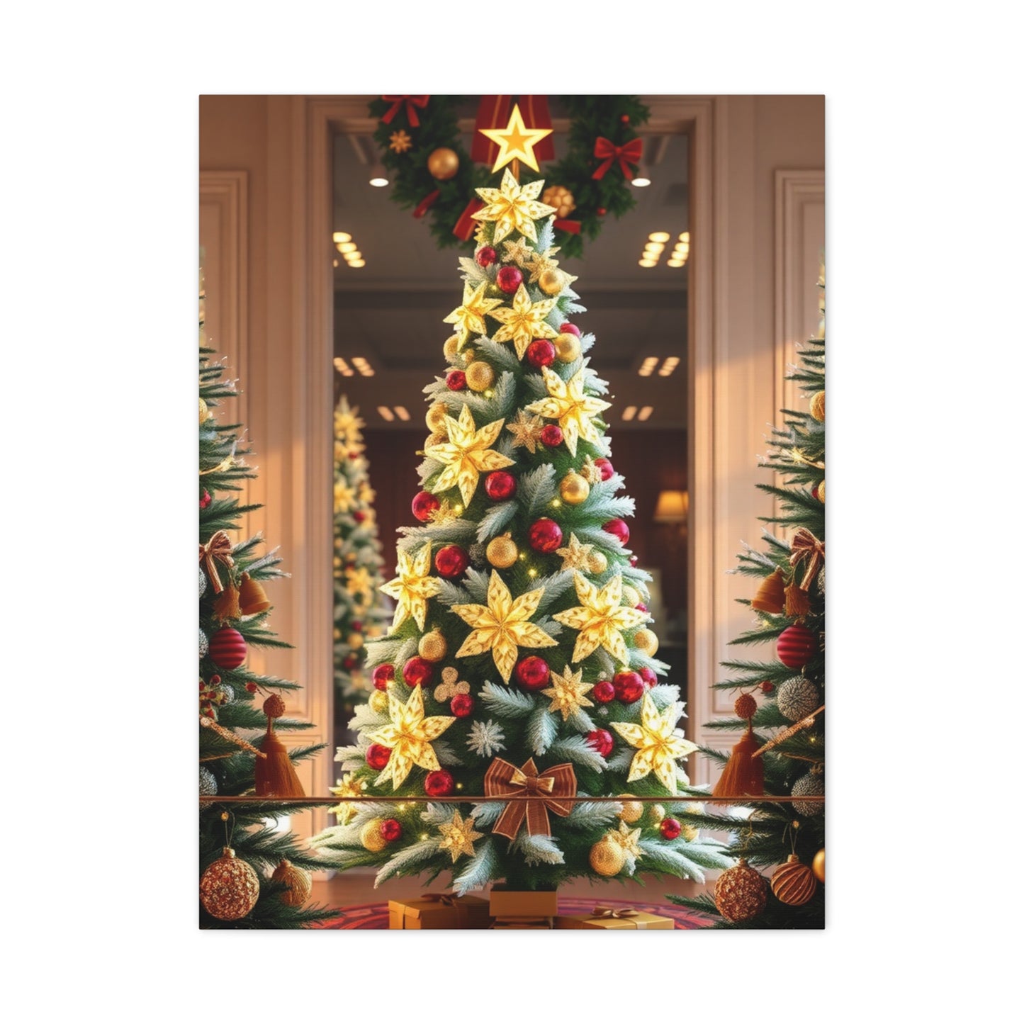 Supreme Christmas Trees & Wreath Art Collection Wall Art & Canvas Print