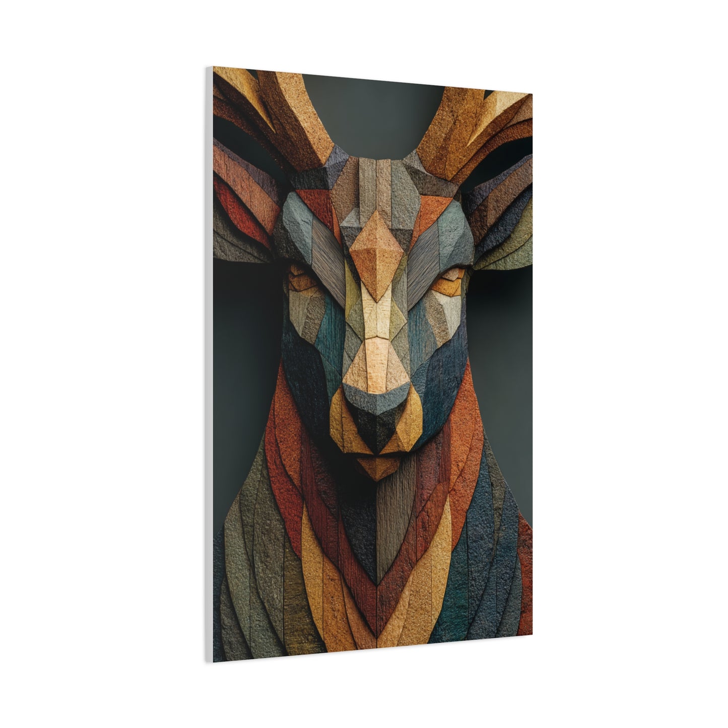 Geometric Mosaic Stag Wall Art & Canvas Print