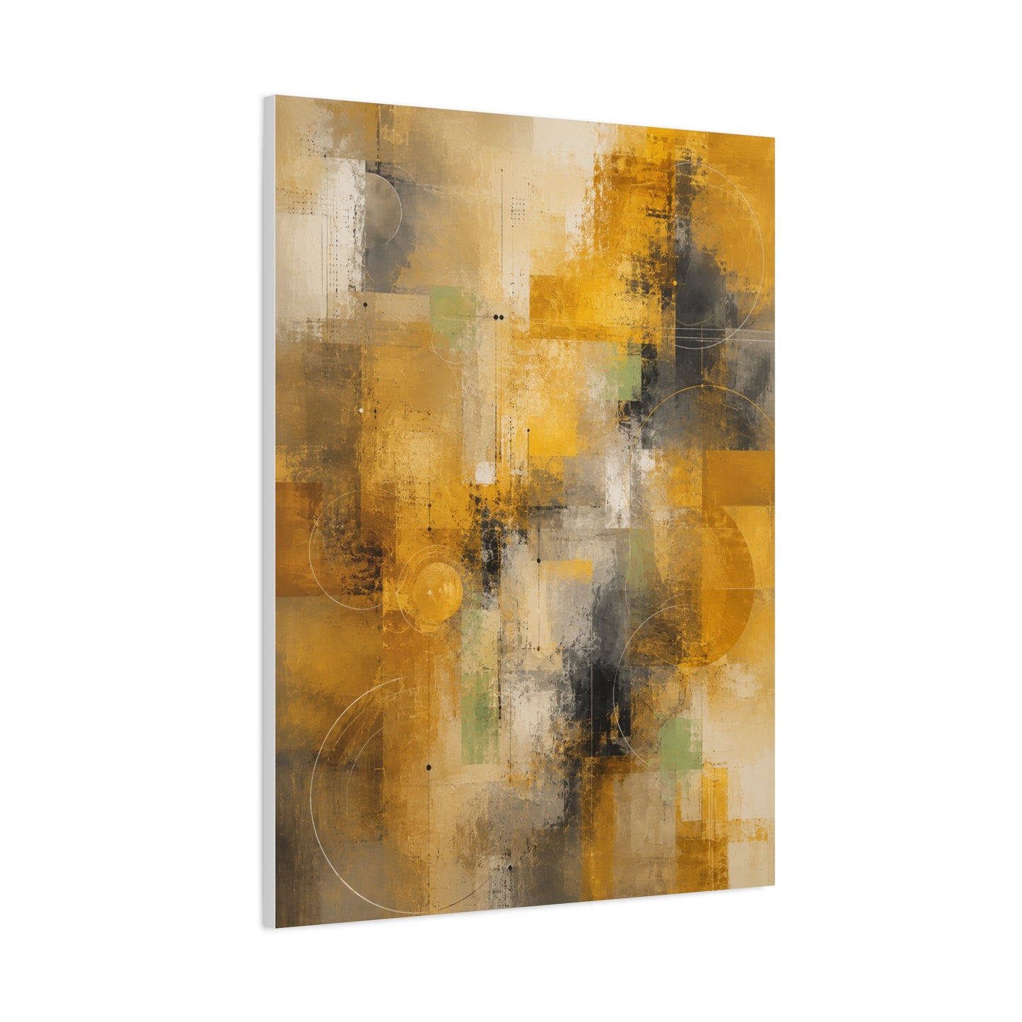 Abstract Golden Urban Texture Composition Wall Art & Canvas Print