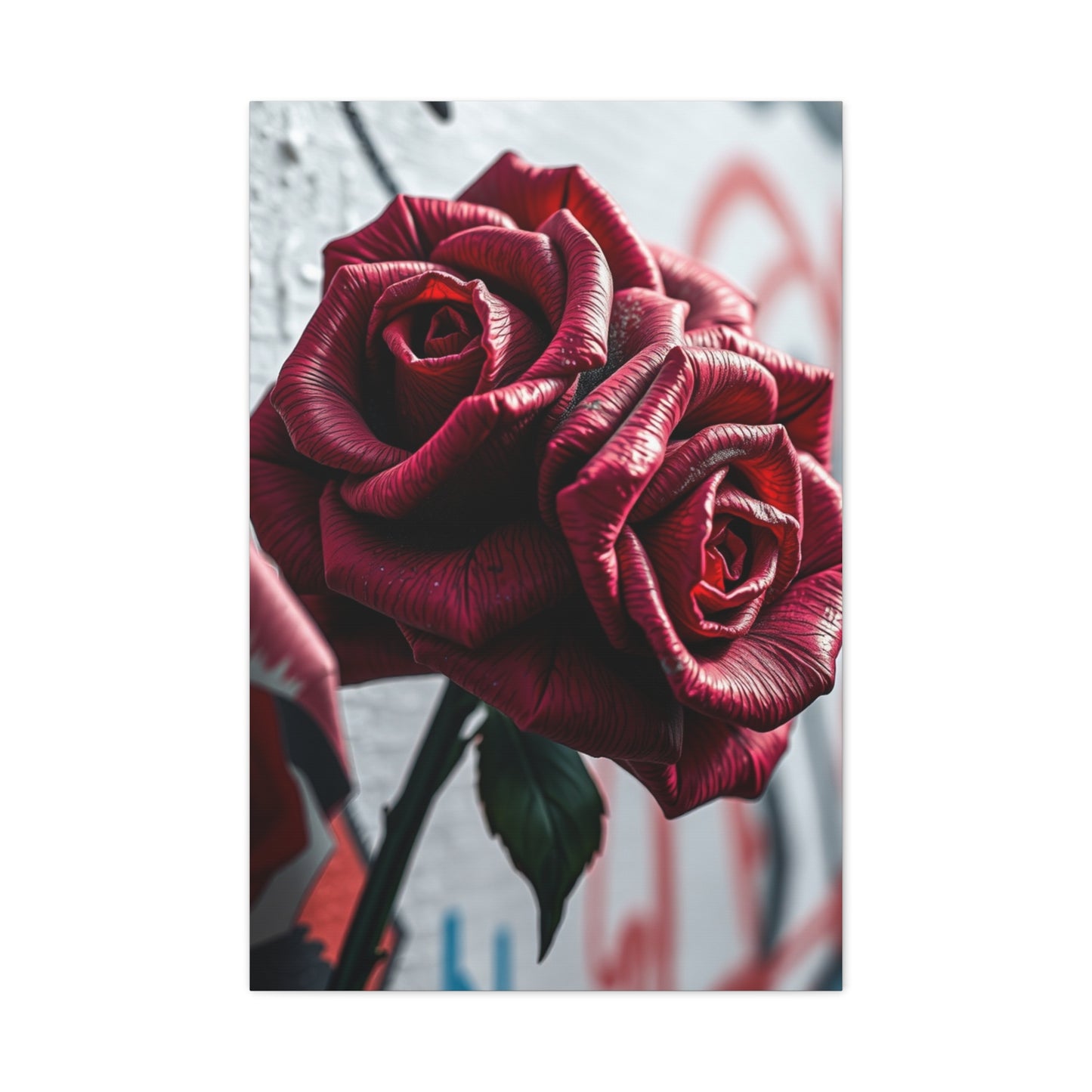 Vivid Rose Graffiti Masterpiece Wall Art & Canvas Print