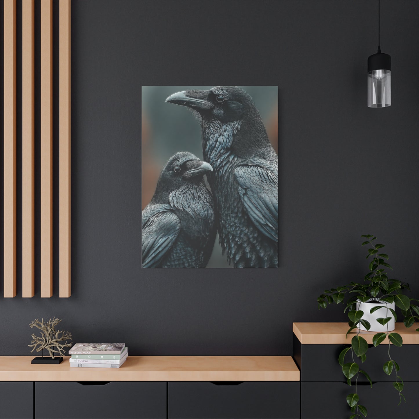 Raven and Crow Portrait – Shadow Companions Wall Art & Canvas Print
