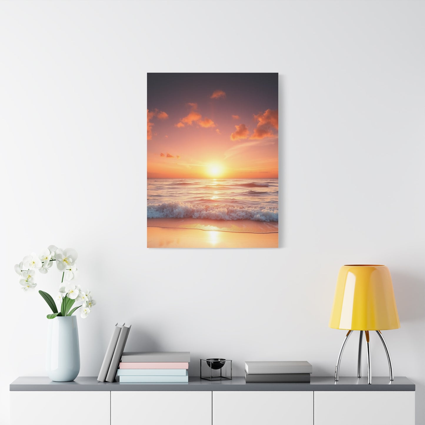 Vision Beach Sunrise and Sunset Art Art Wall Art & Canvas Print