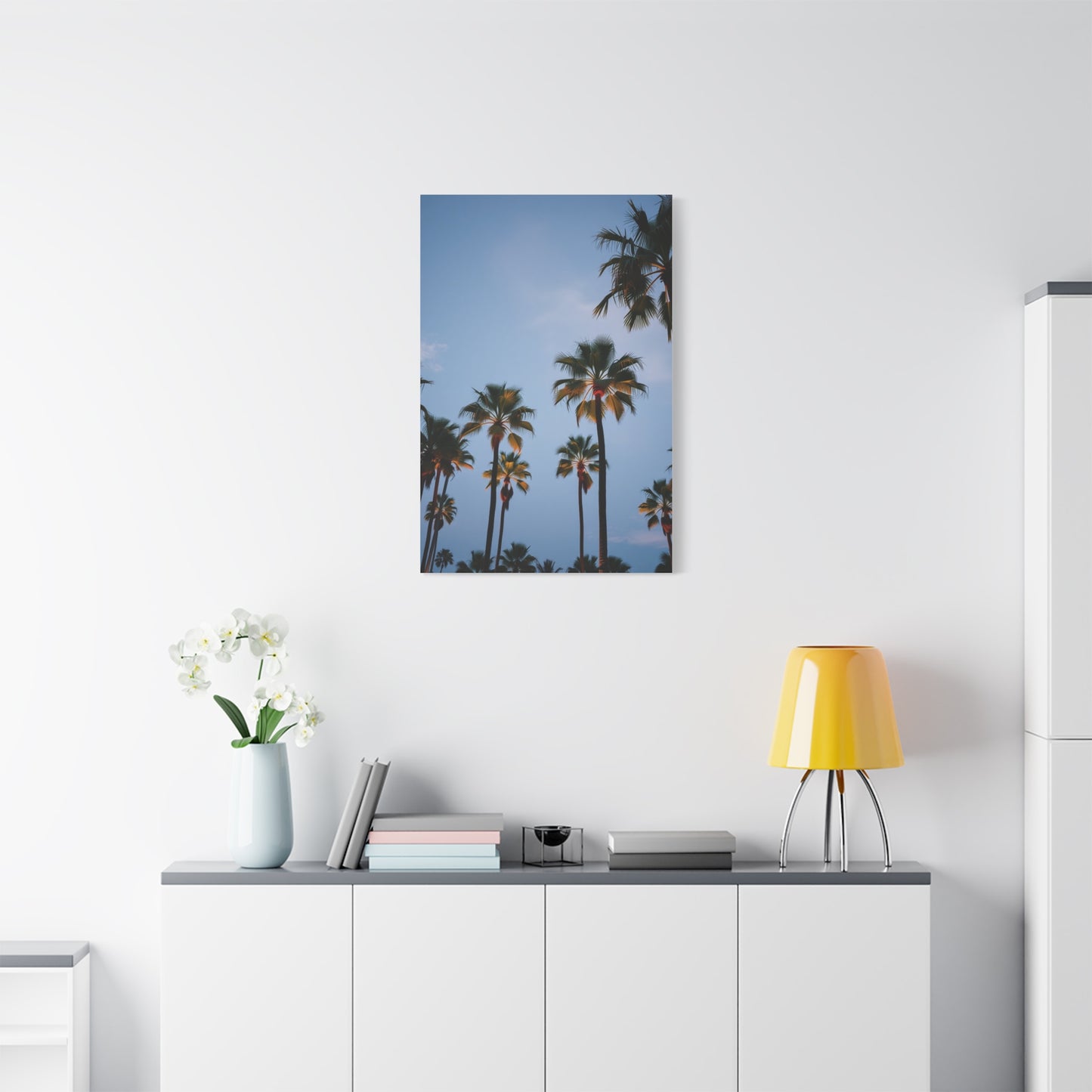 Elysian Palms Portrait Wall Art & Canvas Print