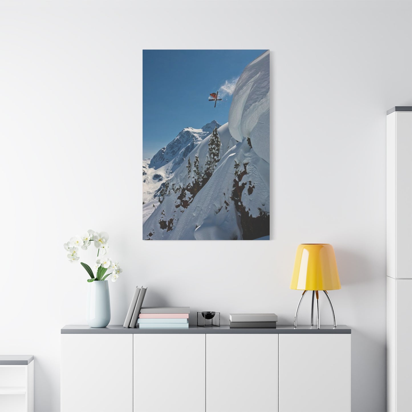 Ski Jumping From Snow Mountain Wall Art & Canvas Prints