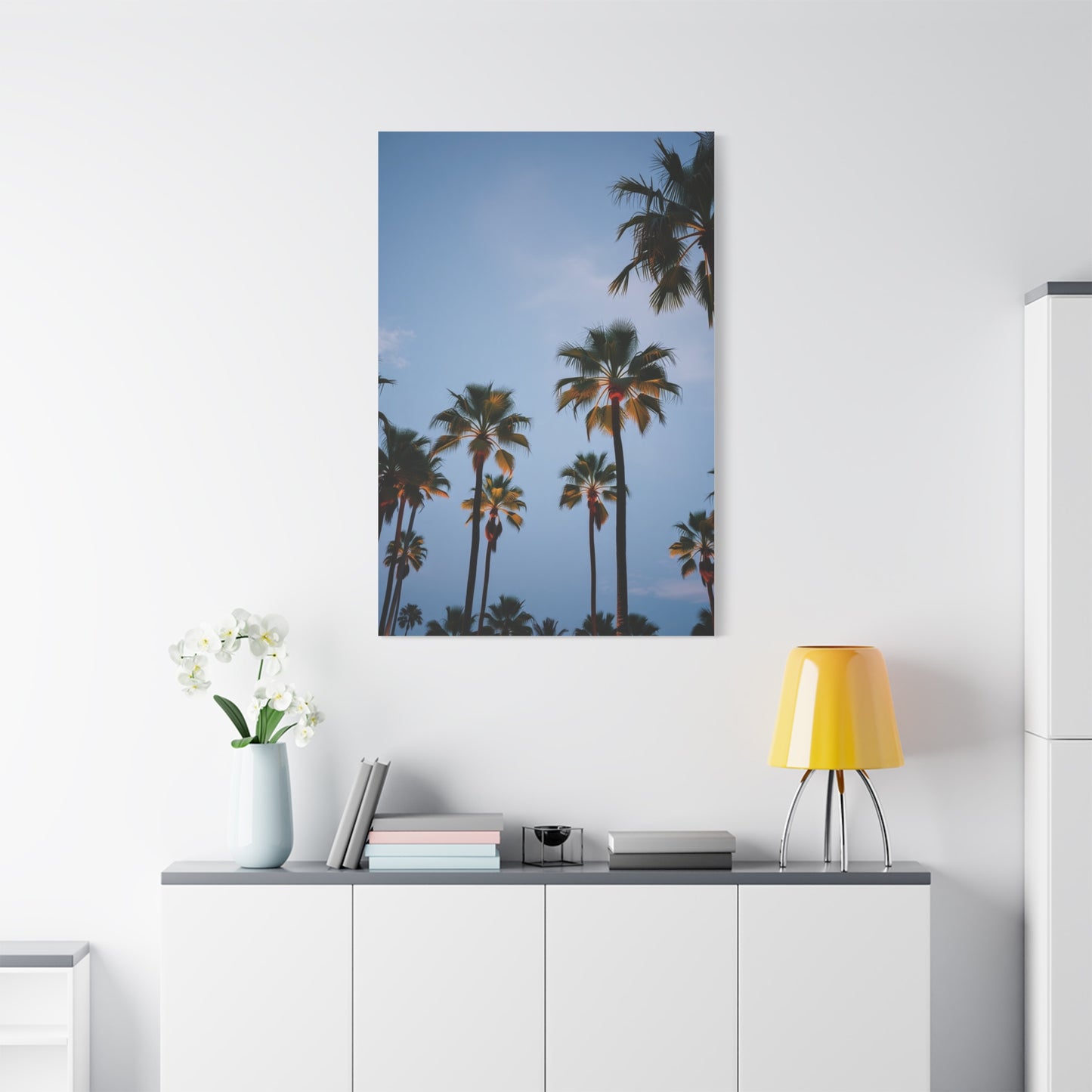Elysian Palms Portrait Wall Art & Canvas Print