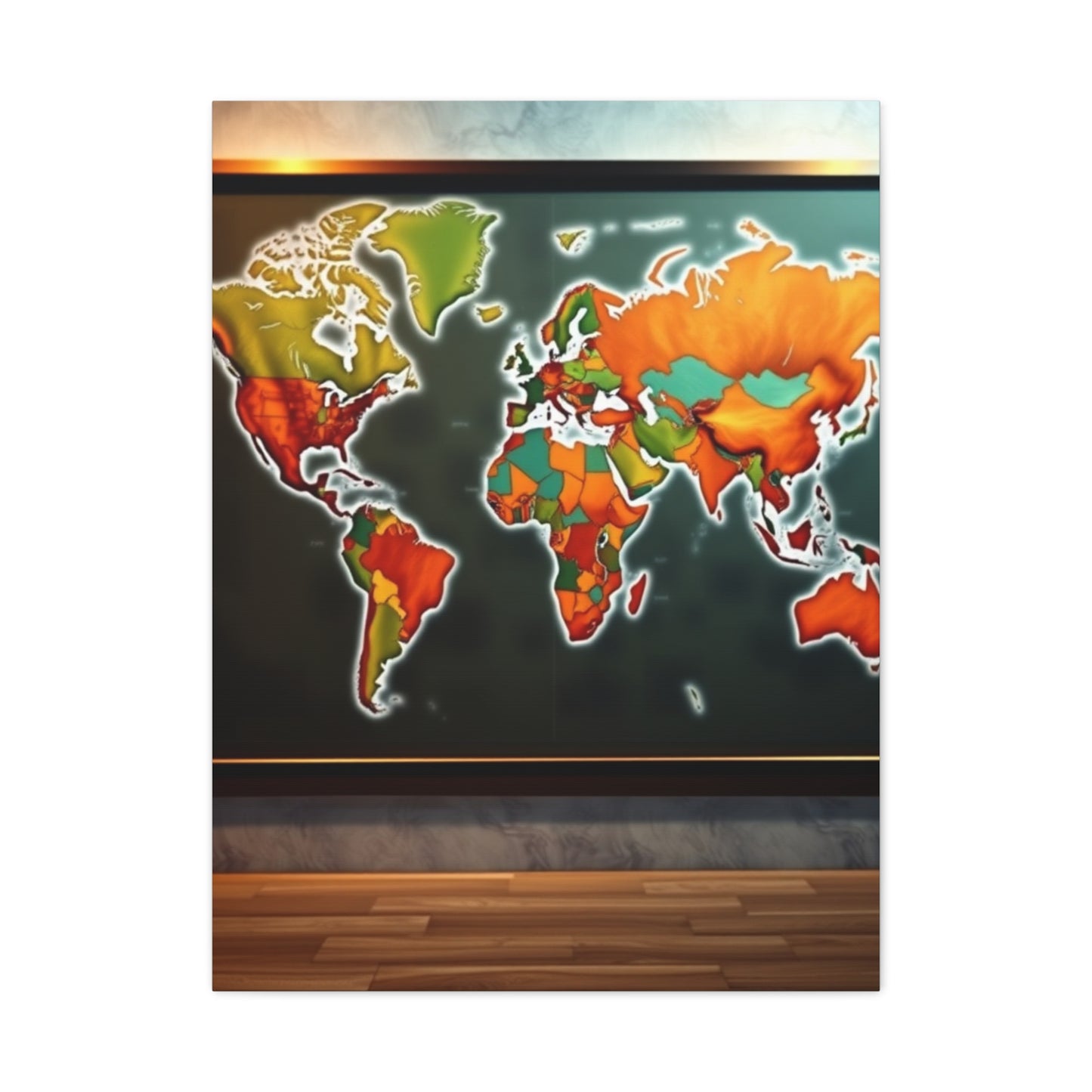 Masterpiece World Map Art Vision Wall Art & Canvas Print