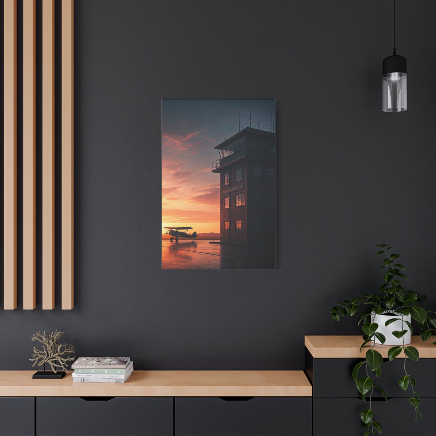 Sunset Airfield Tower Escape Wall Art & Canvas Prints