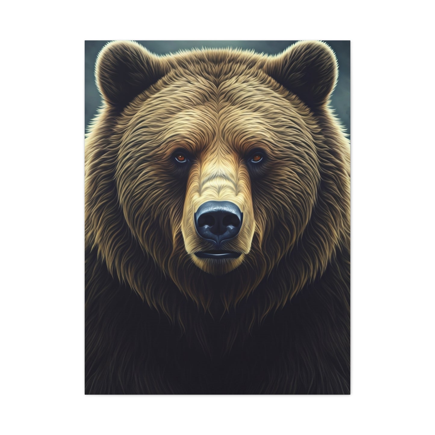 Vibrant Artistic Grizzly Portrait Wall Art & Canvas Prints