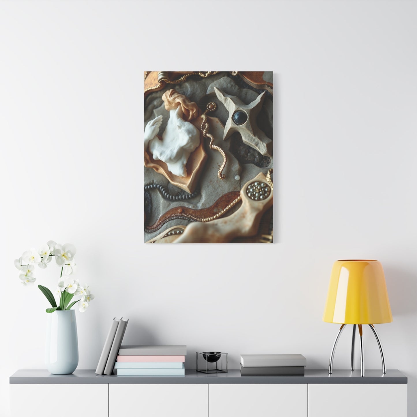 Collection Charcoal, Onyx, and Ivory Art Art Wall Art & Canvas Print