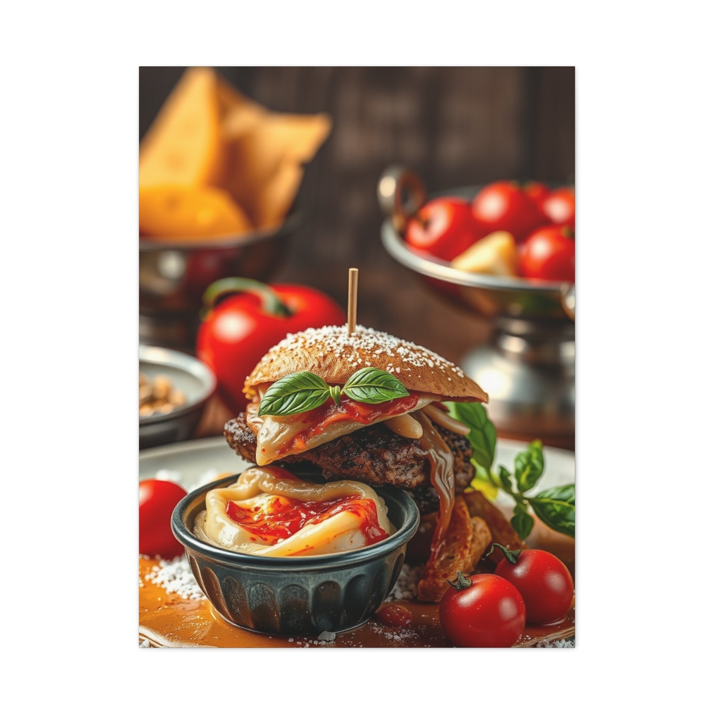 Italian Food Art Luxury Canvas Wall Art & Canvas Print