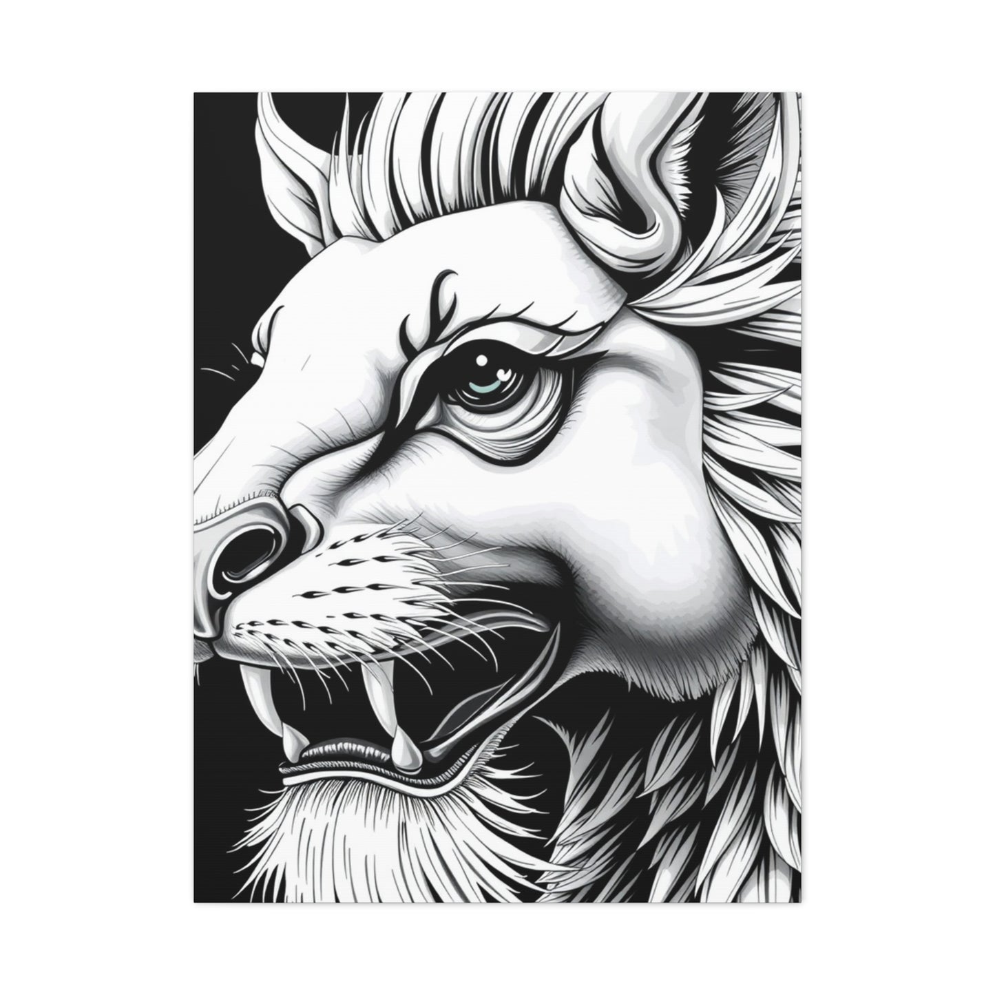 Elite Black and White Illustrations Art Vision Wall Art & Canvas Print