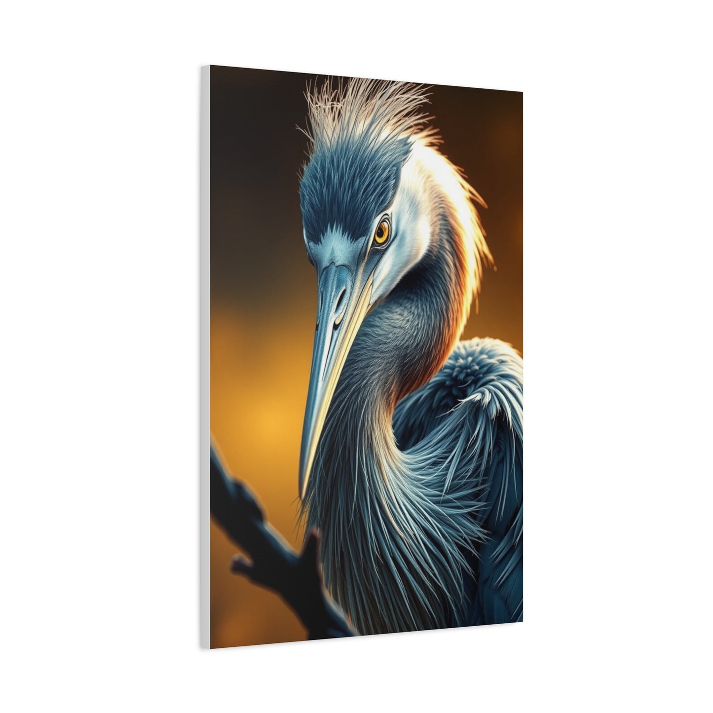 Ethereal Heron Masterpiece wall art & canvas print