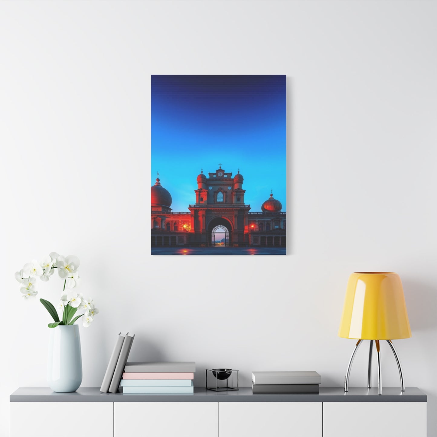 Regal Blue and Clay Fusion Wall Art & Canvas Print