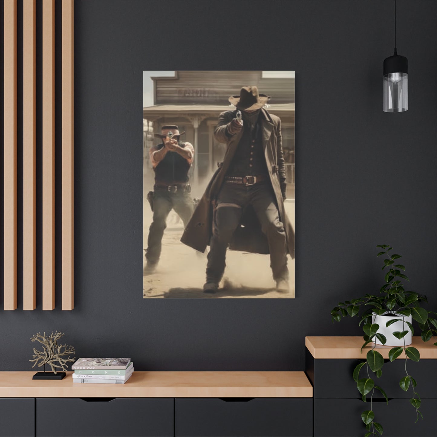 High Noon Gunslinger Showdown Wall Art & Canvas Print
