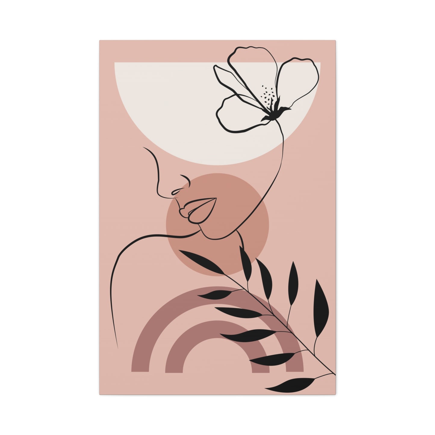Lady Flower Leaves Deco Wall Art & Canvas Prints