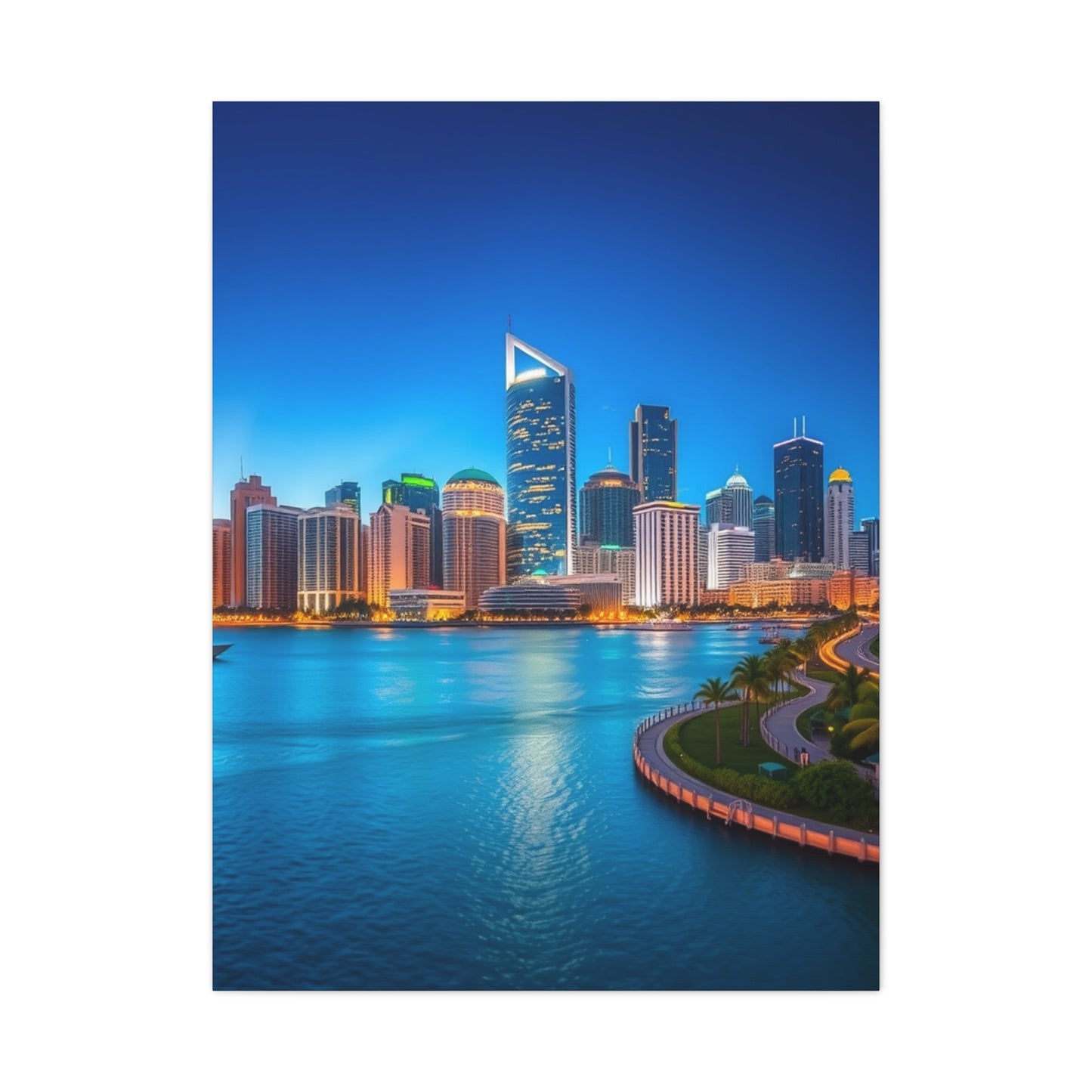 Luxe Miami Panorama Masterpiece Wall Art & Canvas Print