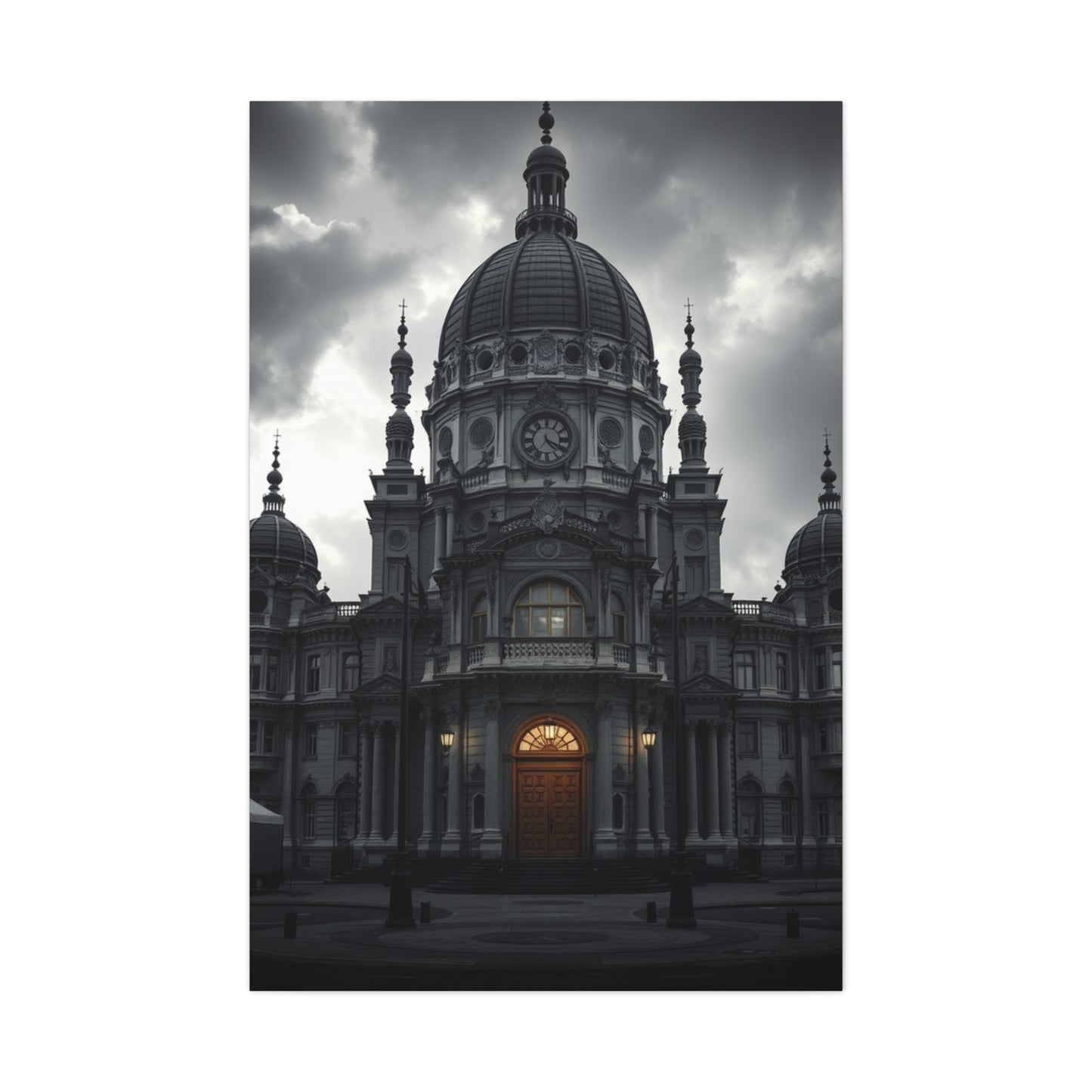 Vision Gray & White Art Art Wall Art & Canvas Print