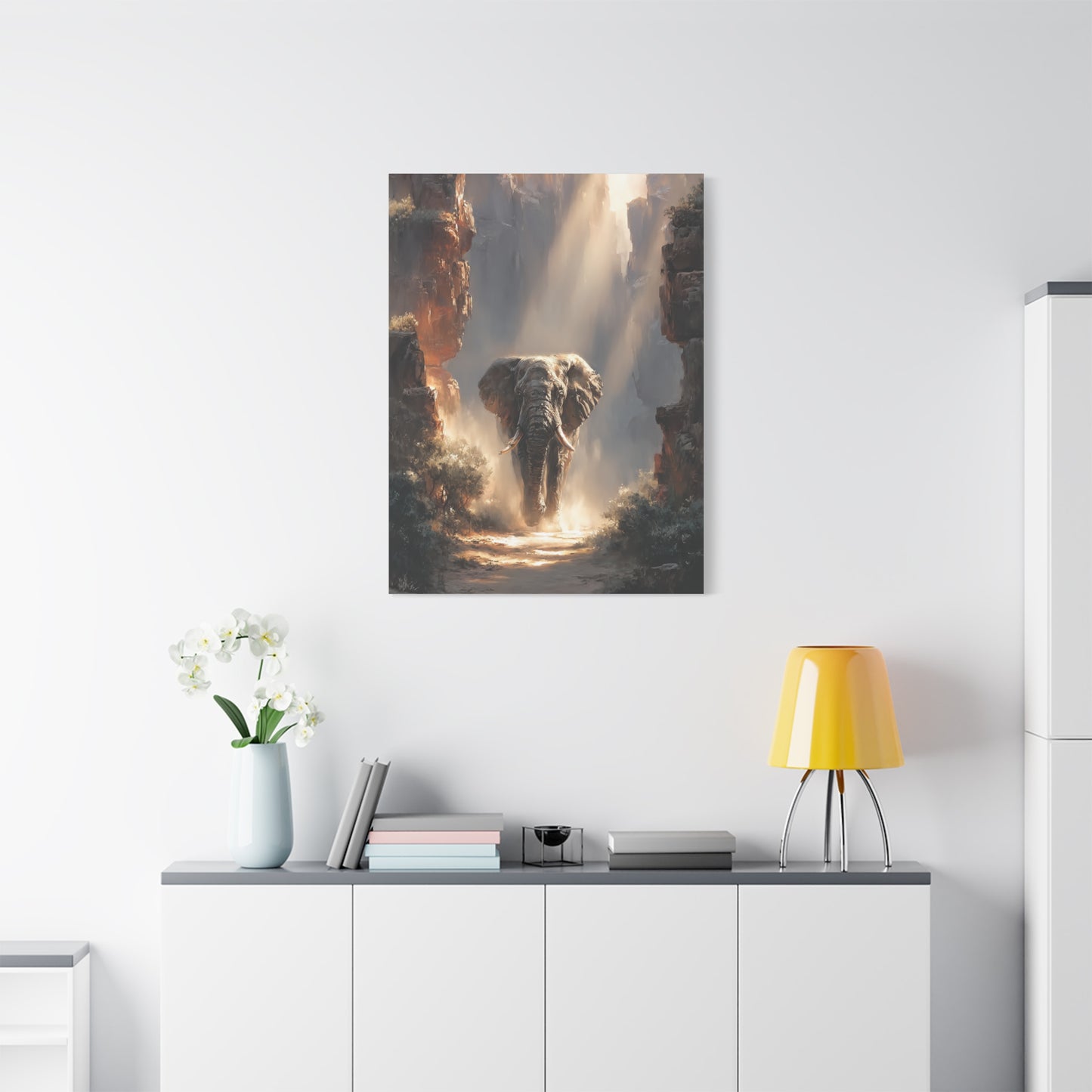 Elephant Canyon Light Passage Wall Art & Canvas Print