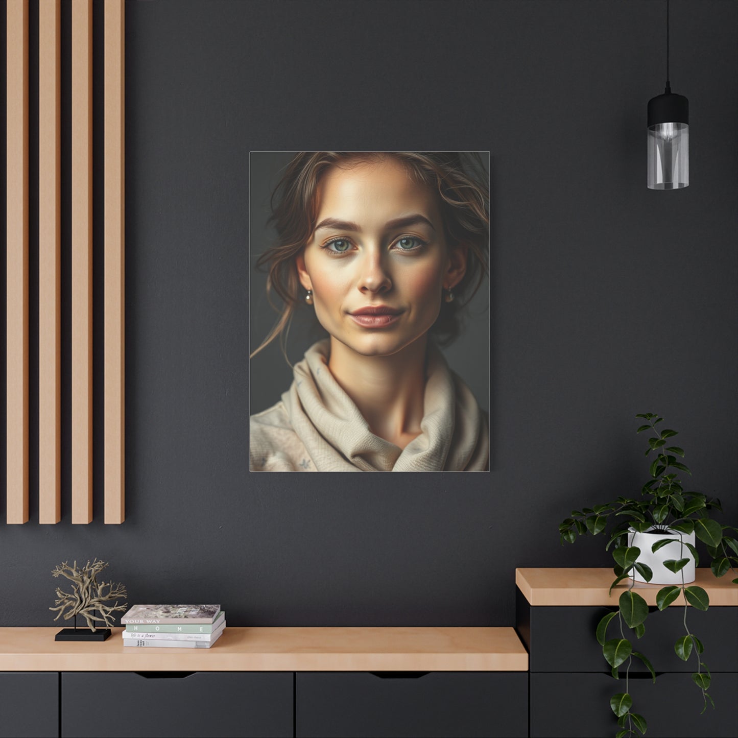 Vision Taupe, Linen, and Gray Art Art Wall Art & Canvas Print