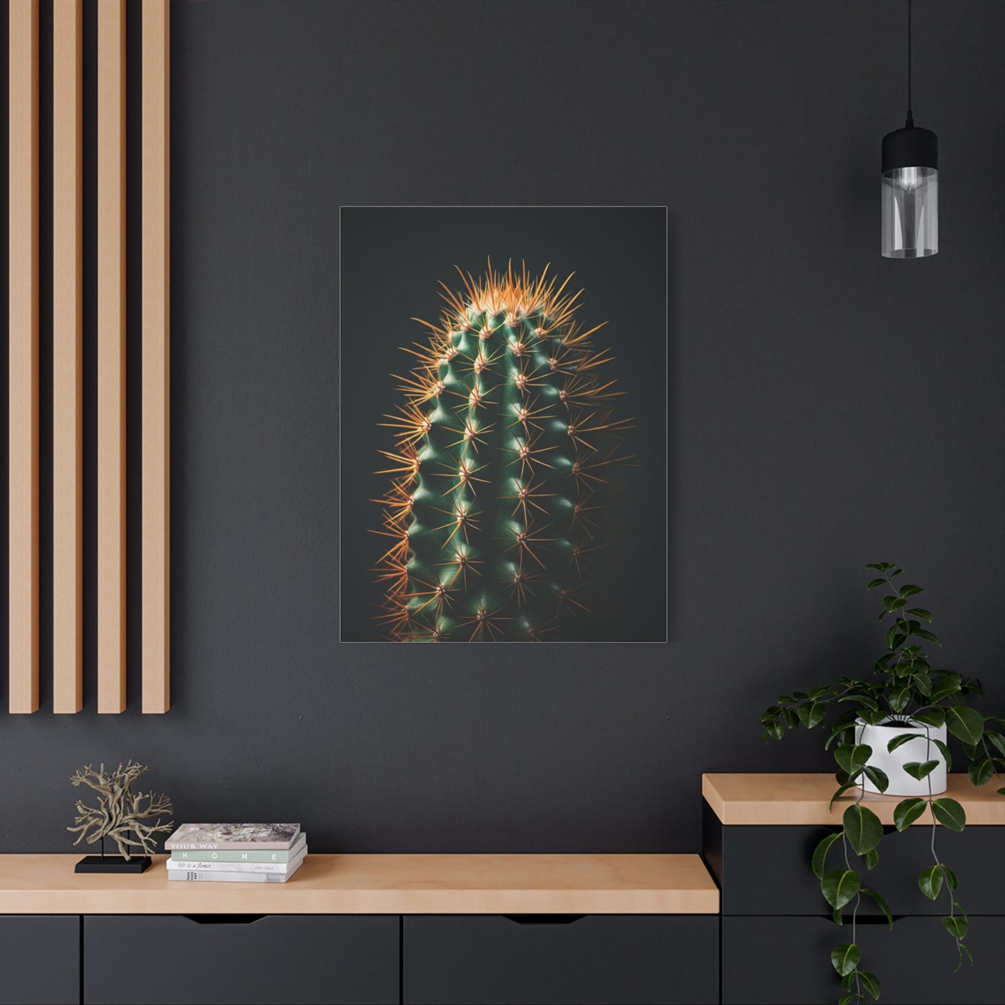 Golden Spine Barrel Cactus Close-Up Wall Art & Canvas Prints