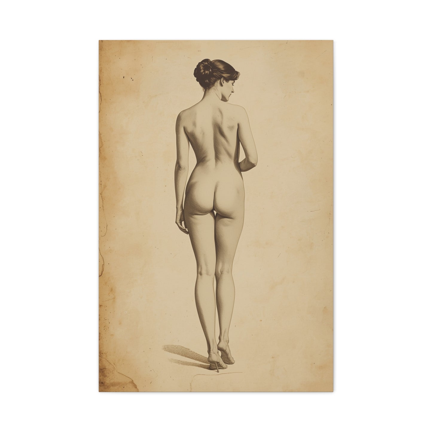 Classical Back Study Figure Wall Art & Canvas Print