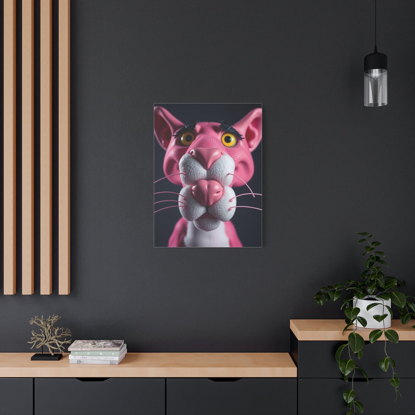 Pink Elysium Panther Art Wall Art & Canvas Print