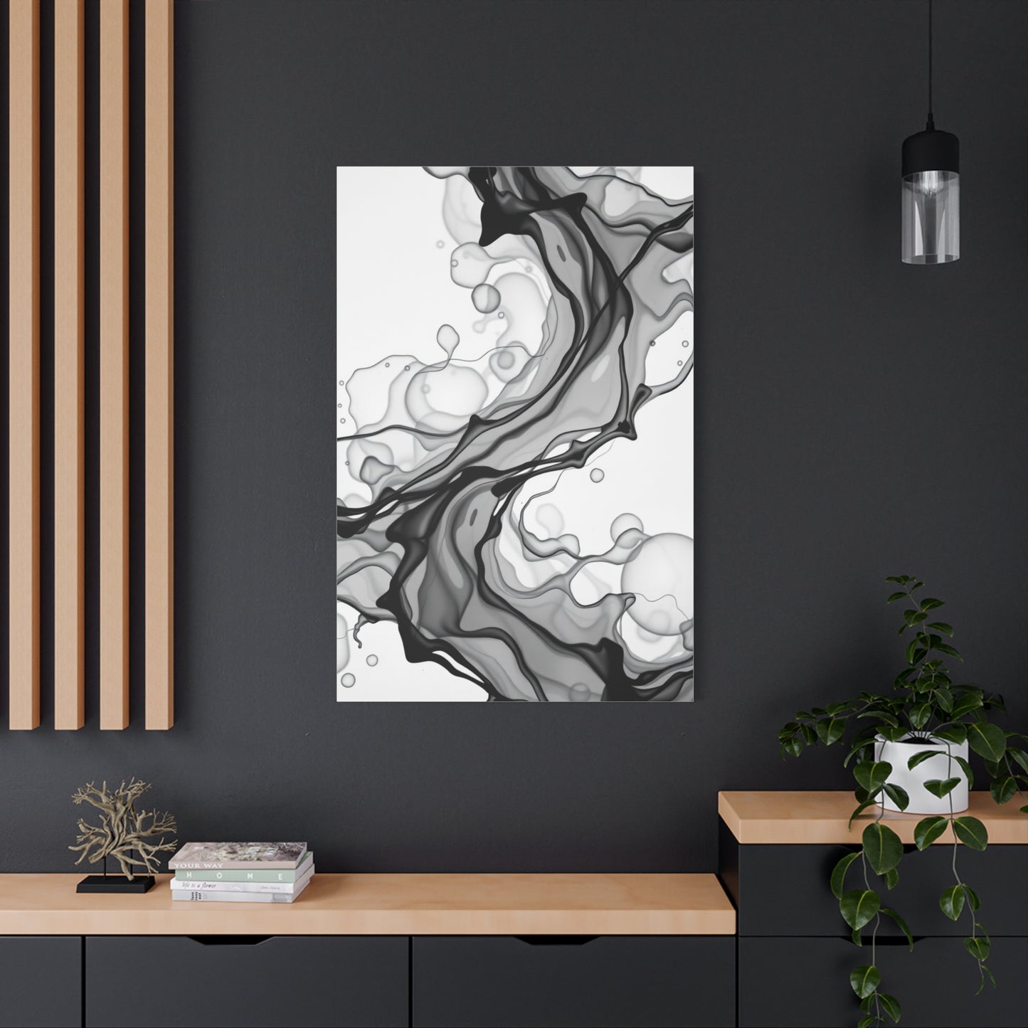 Elite Black and White Abstract Art Vision Wall Art & Canvas Print