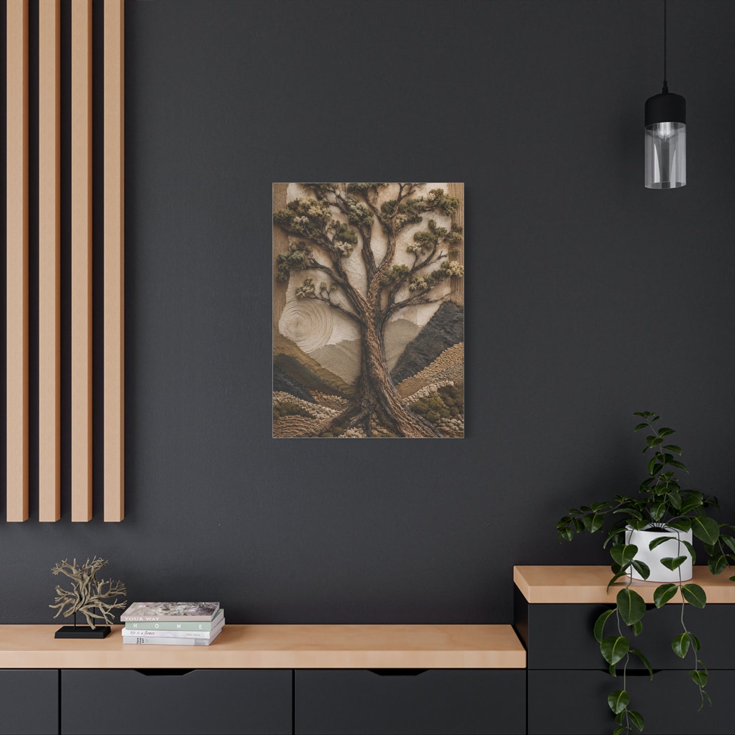 Textured Earth Tree Relief Organic Landscape Trees Wall Art & Canvas Print