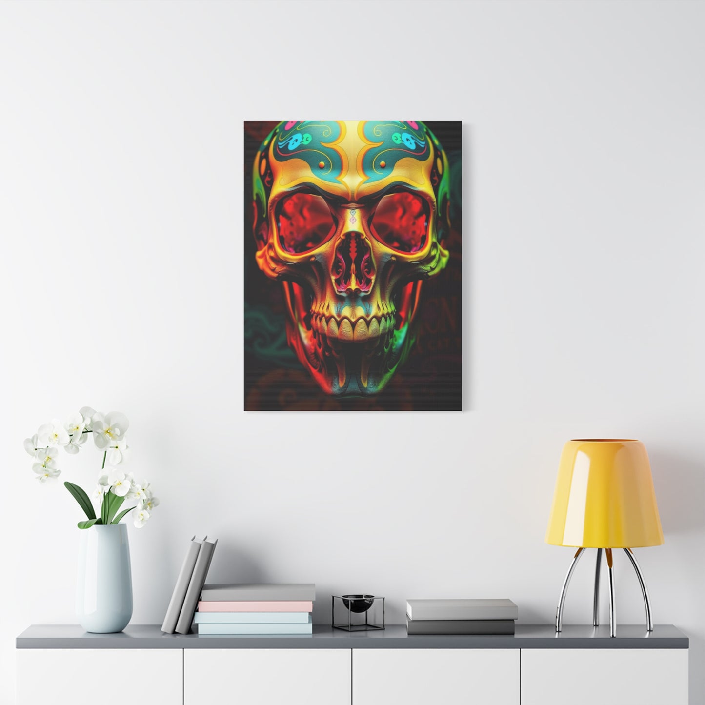 Ethereal Skull Illusion Wall Art & Canvas Print