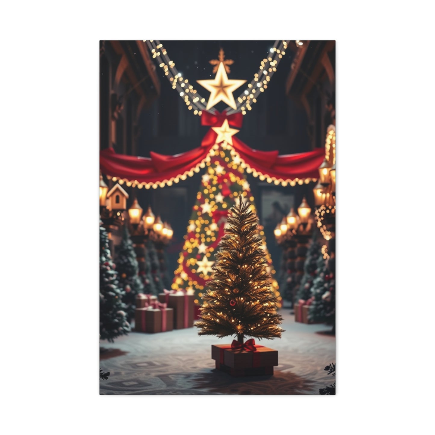 Black Christmas Art Refined Canvas Wall Art & Canvas Print