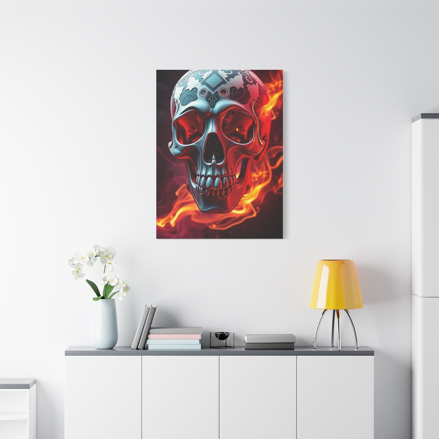 3D Trippy Skull Art By Ali Gulec Art Supreme Canvas Wall Art & Canvas Print