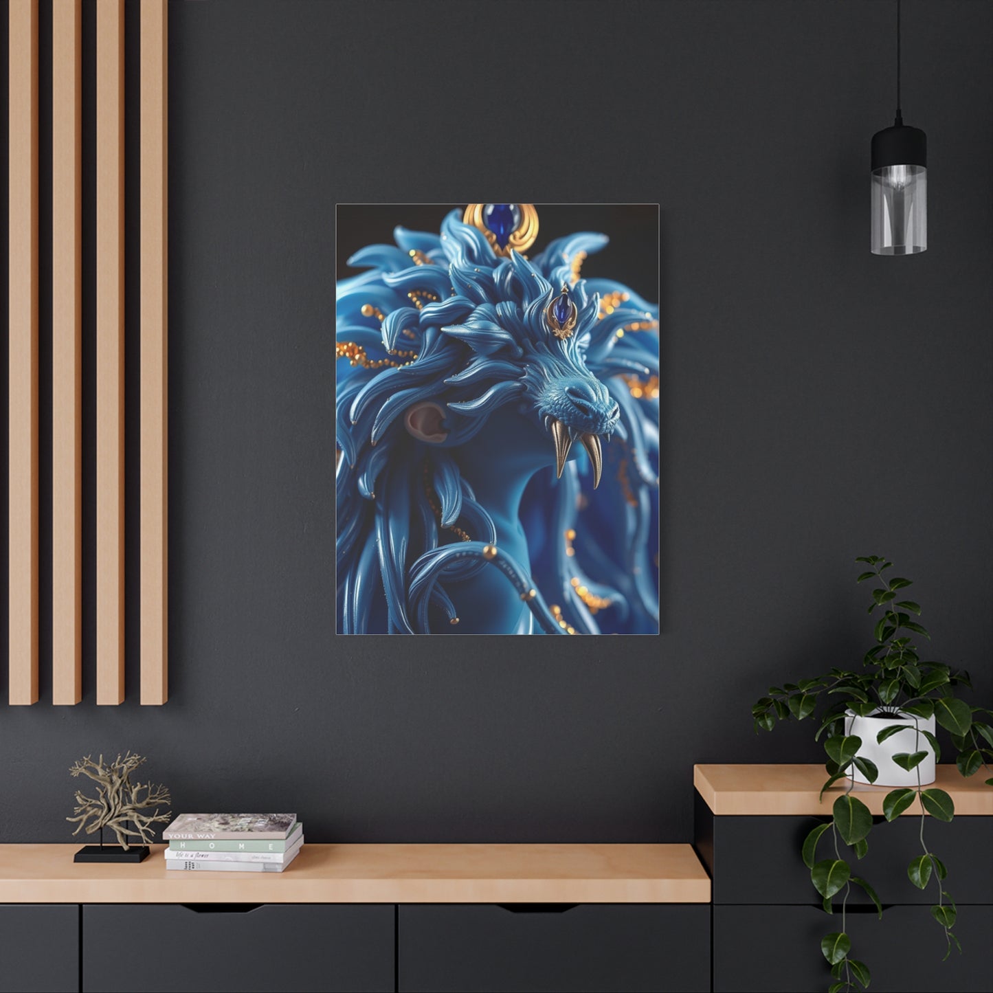 Supreme Blue & Gold Art Collection Wall Art & Canvas Print