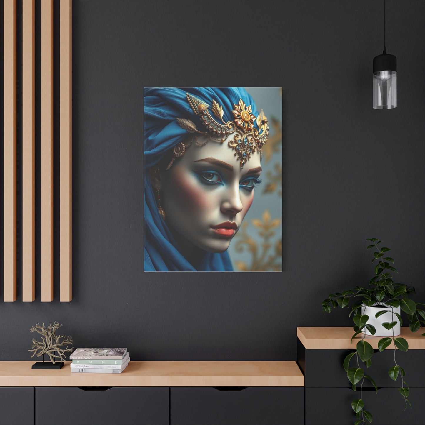 Blue & Gold Art Supreme Gallery Wall Art & Canvas Print