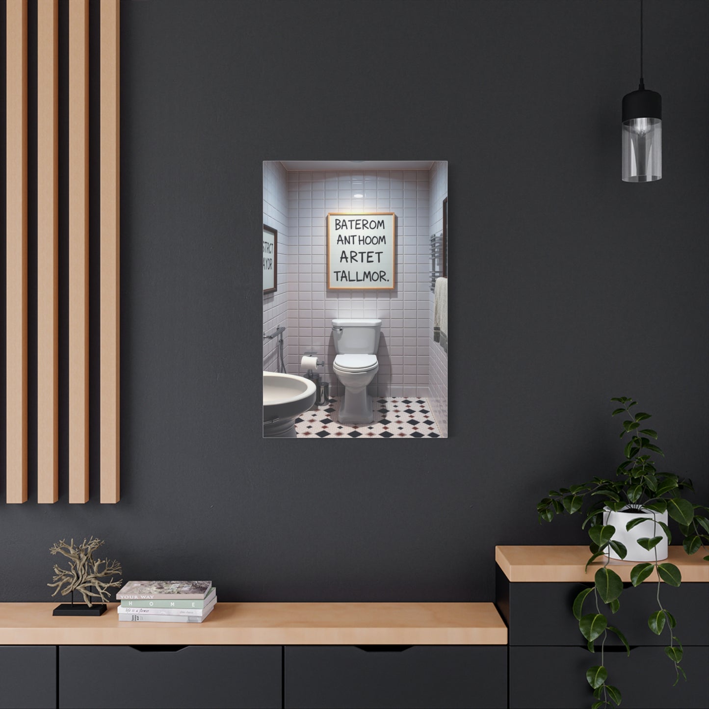 Vision Bathroom Humor Art Art Wall Art & Canvas Print