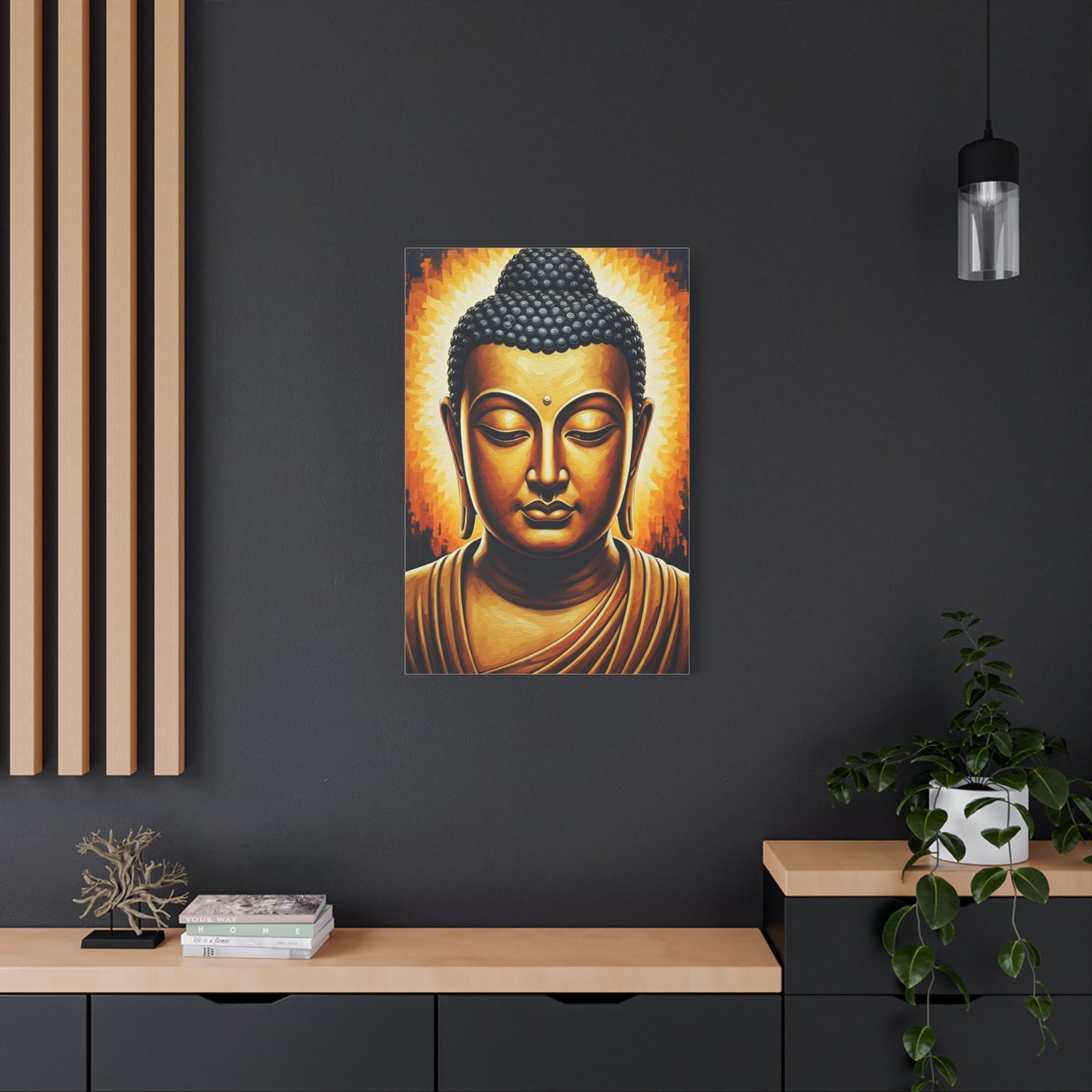 Golden Serenity Buddha Wall Art & Canvas Prints