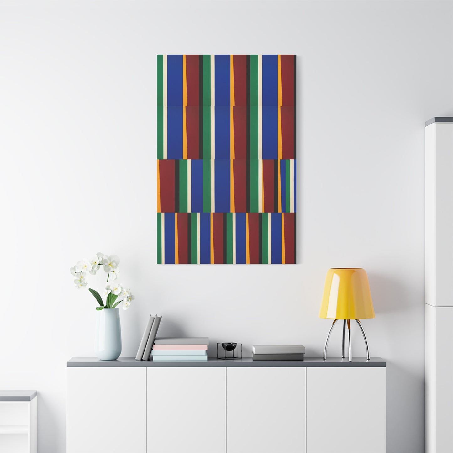 Offset Geometric Color-Field Wall Art & Canvas Print