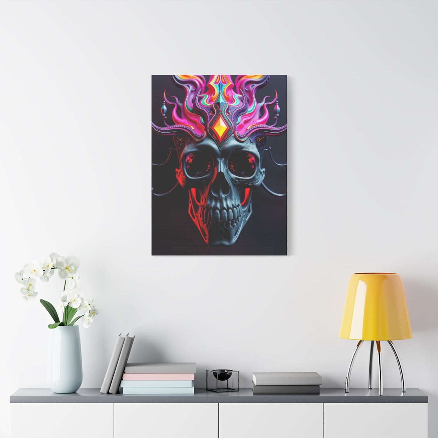 3D Trippy Skull Art By Ali Gulec Art Refined Canvas Wall Art & Canvas Print
